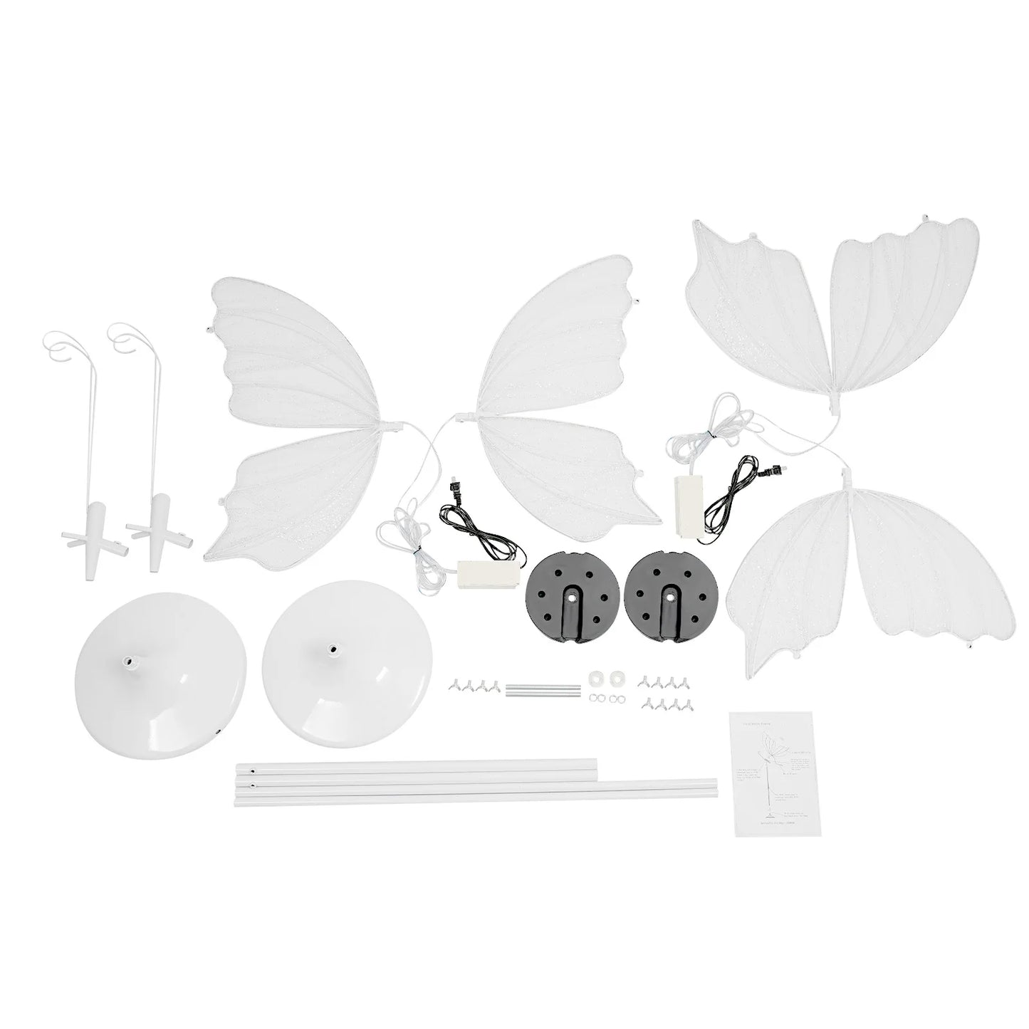 2-Pack Butterfly Wedding Aisle Lights Romantic Butterfly Decoration Lights, Adjustable Height,Dual Mounting for Indoor Weddings