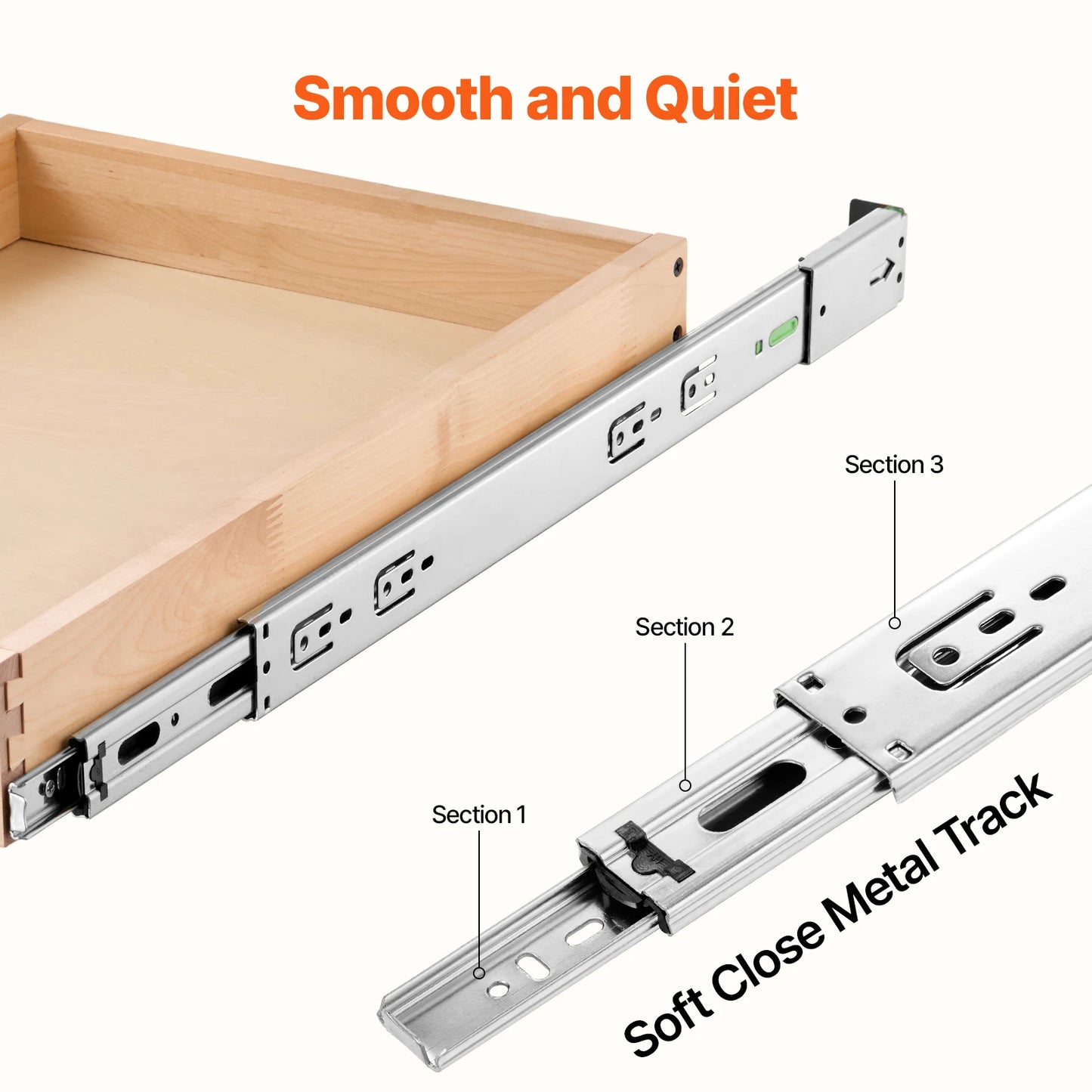 VEVOR 14-20inch Pull Out Cabinet Organizer Cabinet Drawer Slide out Shelf Sliding Wood Drawer for Kitchen Pantry Bathroom